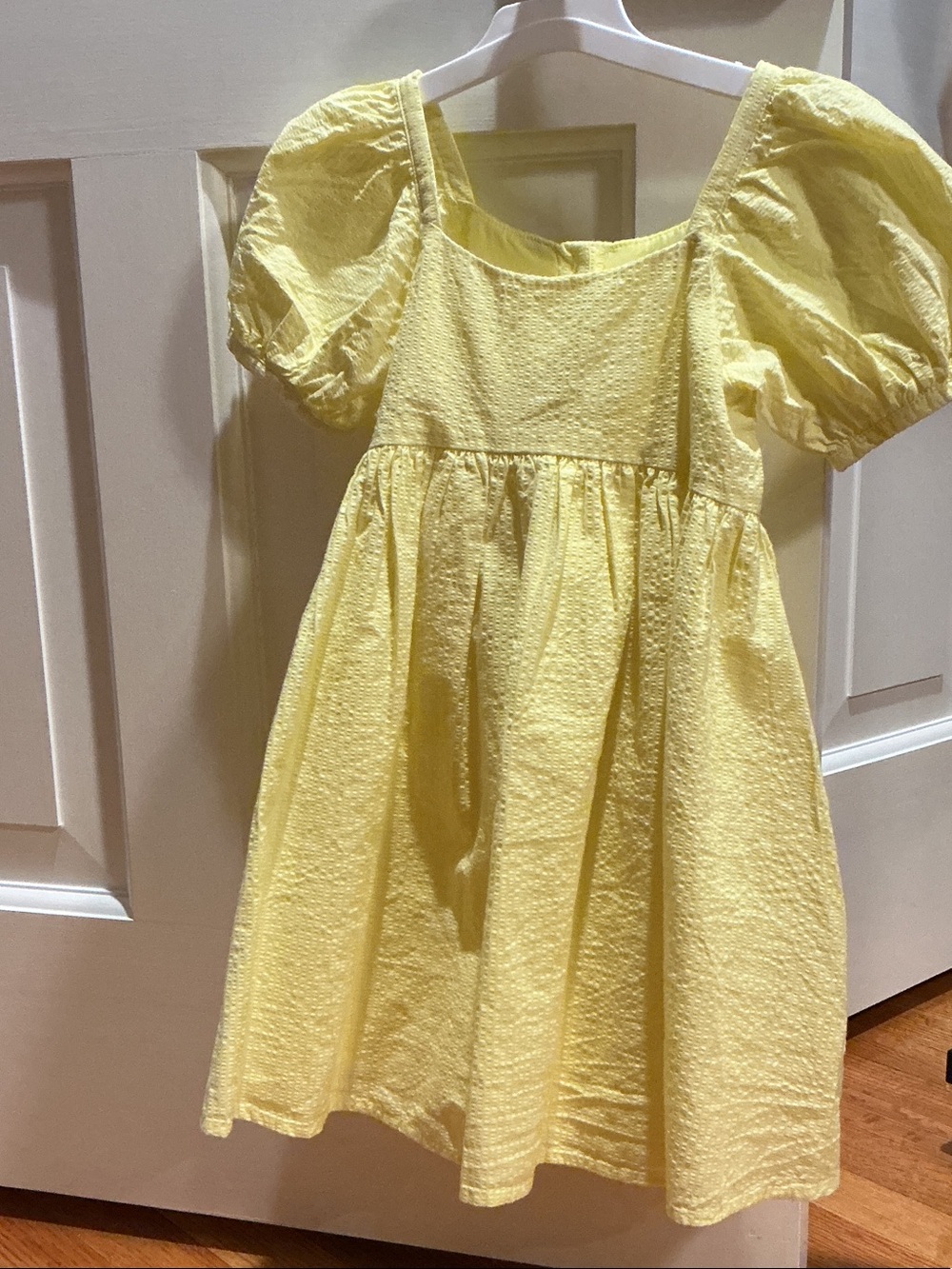Janie and Jack Yellow Puff-Sleeve Cotton Dress